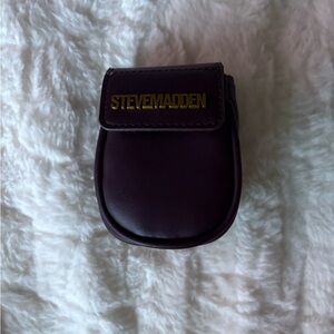 Steve Madden Dark Purple Leather Key Holder